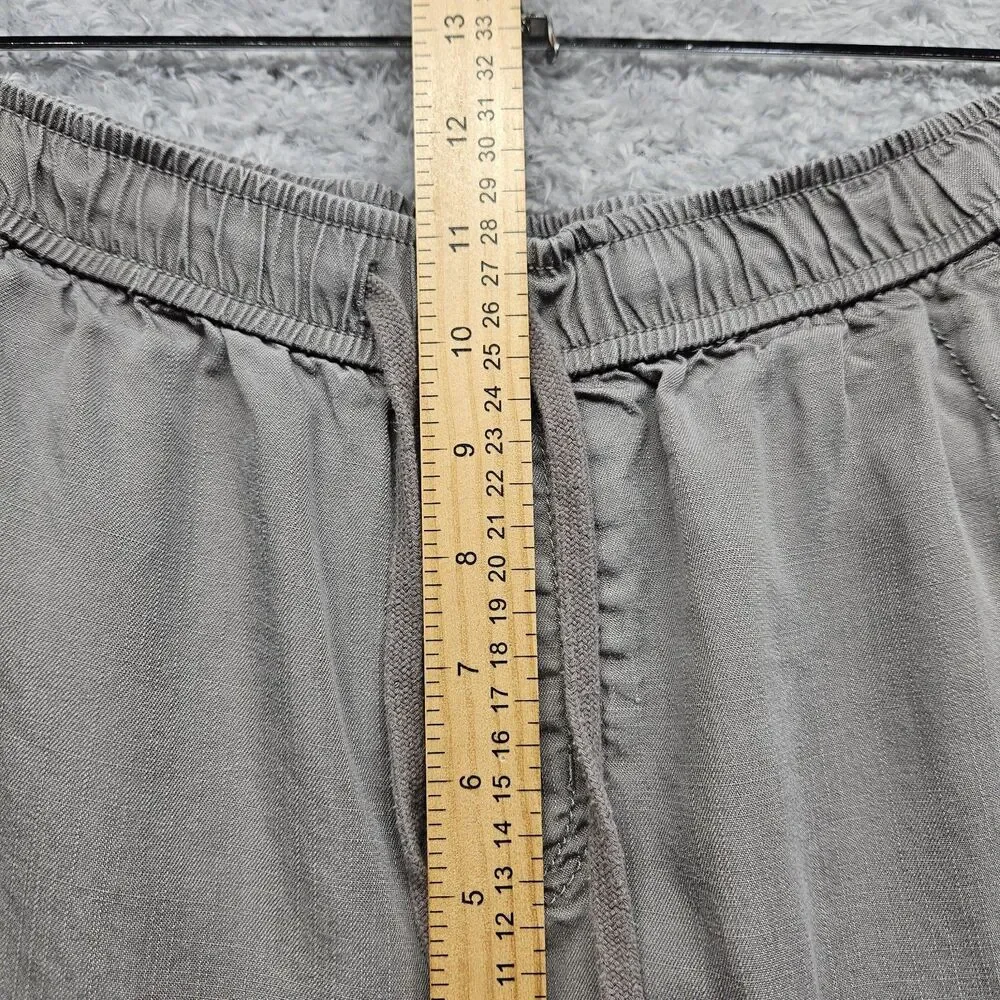 Knox Rose Gray Jogger Pants Size Embroidery Size Medium Boho Hippie Casual